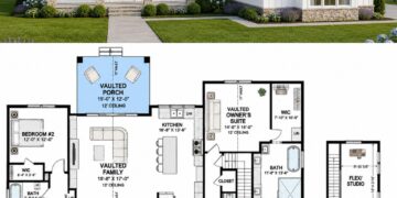 2385 Sq. Ft. Modern Farmhouse Plan with 3 Bedrooms and 2.5 Bathrooms