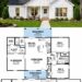 1128 Sq. Ft. Modern Farmhouse Plan with 3 Bedrooms and 2 Bathrooms