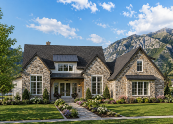2877 Sq. Ft. Modern Transitional House Plan with 4 Bedrooms and 3-Car Garage