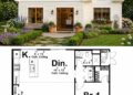 920 Sq. Ft. Cottage Plan with 1 Bedroom and 1 Bathroom