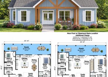 1,497 Sq. Ft. Modern Farmhouse Plan with 3 Bedrooms and 2 Bathrooms