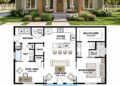988 Sq. Ft. Modern Farmhouse Plan with 2 Bedrooms and 2 Bathrooms