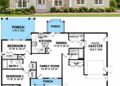 1,704 Sq. Ft. Modern Farmhouse Plan with 3 Bedrooms, 2.5 Bathrooms, and 2-Car Garage