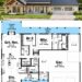 2,199 Sq. Ft. Barndominium Plan with 2 Bedrooms, 2.5 Bathrooms, and 4-Car Garage