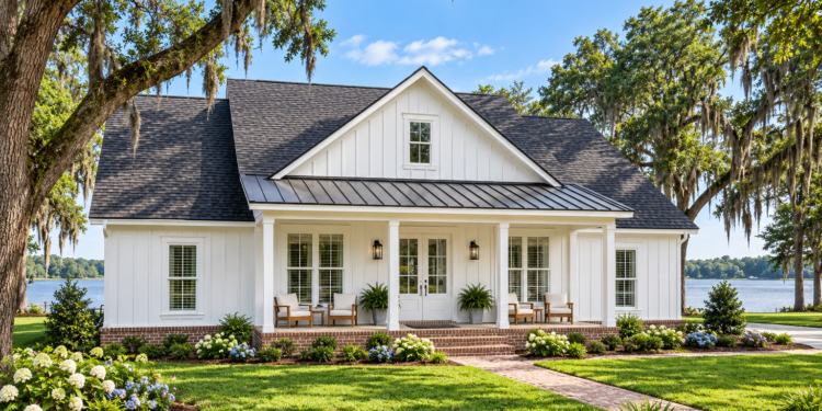 542,070 Sq. Ft. Modern Farmhouse Plan with 4 Bedrooms and 3 Bathrooms