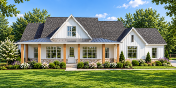 2,098 Sq. Ft. Modern Farmhouse Plan with 3–4 Bedrooms and 2.5 Bathrooms