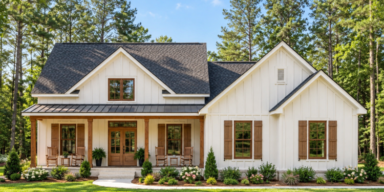 1,487 Sq. Ft. Modern Farmhouse Plan with 3 Bedrooms and 2 Bathrooms