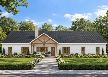 2,987 Sq. Ft. Modern House Plan with 4 Bedrooms, 3.5 Bathrooms, and 2-Car Garage