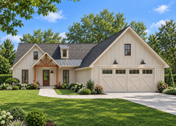 1,814 Sq. Ft. Modern Farmhouse Plan with 3 Bedrooms and 2.5 Bathrooms