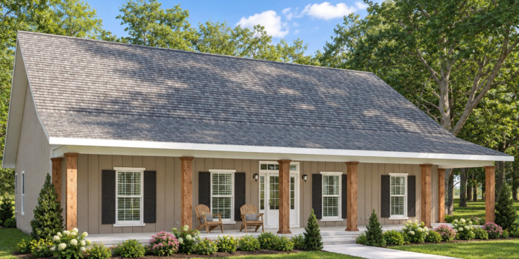 2,096 Sq. Ft. Country Plan with 4 Bedrooms and 2 Bathrooms