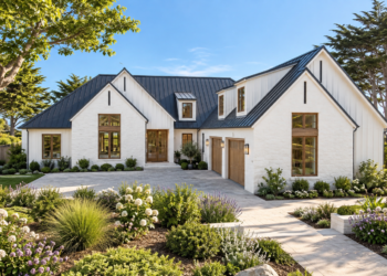 2,817 Sq. Ft. Transitional Farmhouse Plan with 4 Bedrooms and 3.5 Bathrooms