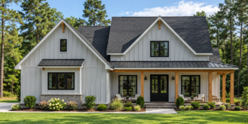 1,482 Sq. Ft. Modern Farmhouse Plan with 3 Bedrooms and 2.5 Bathrooms