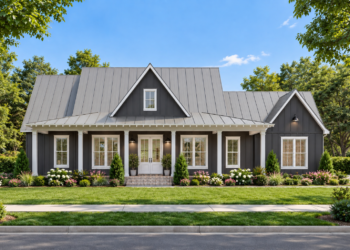 2,085 Sq. Ft. Modern Farmhouse Plan with 3 Bedrooms and 2.5 Bathrooms