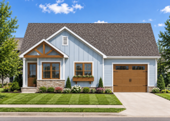 1,300 Sq. Ft. Craftsman Plan with 3 Bedrooms and 2 Bathrooms