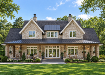 3,264 Sq. Ft. Craftsman Plan with 3–4 Bedrooms and 3.5 Bathrooms