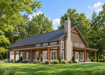 1,800 Sq. Ft. Barndominium Plan with 3 Bedrooms and 2 Bathrooms