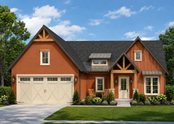 1939 Sq. Ft. Modern Farmhouse Plan with 4 Bedrooms and 2 Bathrooms