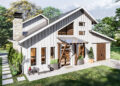 2772 Sq Ft Modern Farmhouse Plan with 3 Bedrooms, 2 Bathrooms, and a 2-Car Garage