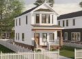 1,268 Sq. Ft. Narrow Traditional House Plan with 2 Bedrooms and 2.5 Bathrooms