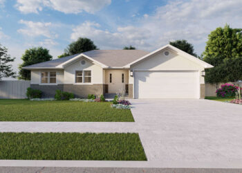 1,252-Square-Foot Traditional House Plan with 3 Bedrooms, 2 Bathrooms, and a Garage