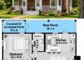 600 Sq. Ft. Cottage Plan with 1 Bedroom and 1 Bathroom