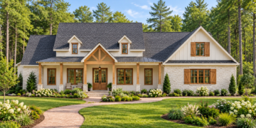 2,290 Sq. Ft. New American Farmhouse Plan with 3–4 Bedrooms and 2.5–3.5 Bathrooms