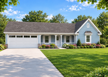 1239 Sq Ft Ranch House Plan with 3 Bedrooms and 2 Bathrooms