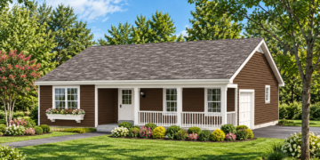 1196 Sq Ft Country House Plan with 3 Bedrooms, 2 Bathrooms, and a 1-Car Garage