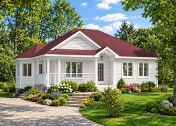 1039-Square-Foot Cottage House Plan with 3 Bedrooms and 1 Bathroom