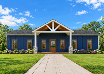 1620-Square-Foot Modern Farmhouse Plan with 3 Bedrooms, 2 Bathrooms, and a Dedicated Home Office