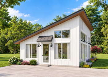 1002 Sq Ft Modern House Plan with 1 Bedroom and 1.5 Bathrooms