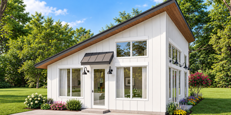 1002 Sq Ft Modern House Plan with 1 Bedroom and 1.5 Bathrooms