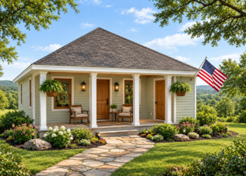 774 Sq. Ft. Cottage Plan with 2 Bedrooms and 1 Bathroom