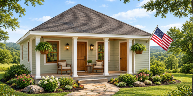774 Sq. Ft. Cottage Plan with 2 Bedrooms and 1 Bathroom