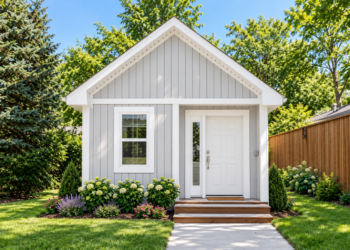 649 Sq Ft ADU House Plan with 1 Bedroom, Flex Room, and Vaulted Open Living Space