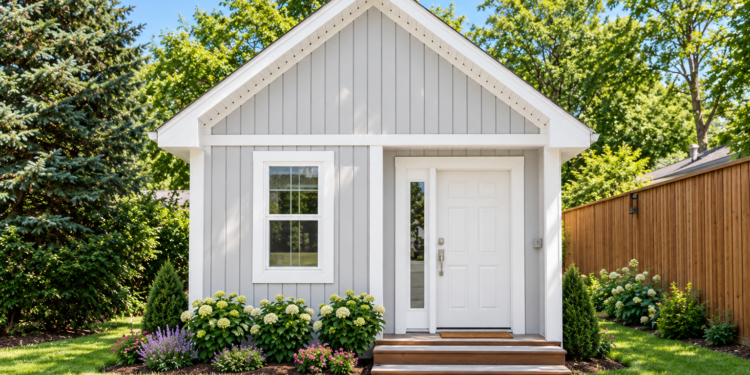 649 Sq Ft ADU House Plan with 1 Bedroom, Flex Room, and Vaulted Open Living Space