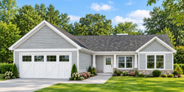 1368 Sq Ft Ranch House Plan with 3 Bedrooms, 2 Bathrooms, and a 2-Car Garage