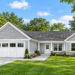 1368 Sq Ft Ranch House Plan with 3 Bedrooms, 2 Bathrooms, and a 2-Car Garage