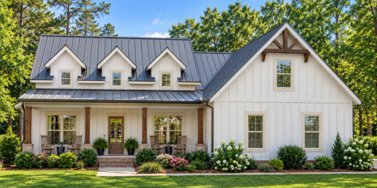 1861-Square-Foot Modern Farmhouse Plan with 3–4 Bedrooms, 2.5 Bathrooms, and a 2–3 Car Garage