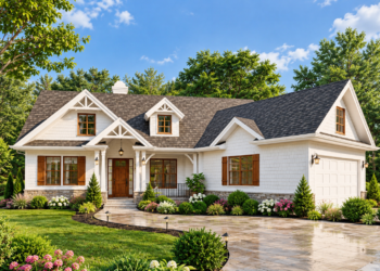 1459 Sq Ft Ranch House Plan with 3 Bedrooms, 2 Bathrooms, and a 2-Car Garage