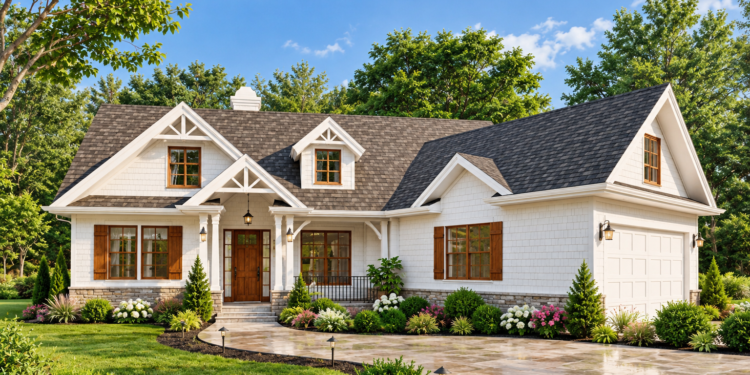 1459 Sq Ft Ranch House Plan with 3 Bedrooms, 2 Bathrooms, and a 2-Car Garage