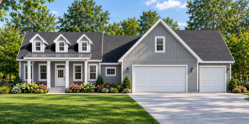 1747 Sq Ft Modern Farmhouse Plan with 2 Bedrooms, 2 Bathrooms, and a 3-Car Garage