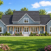 2841 Sq Ft Modern Farmhouse Plan with 4 Bedrooms, 3.5 Bathrooms, and a 3-Car Garage