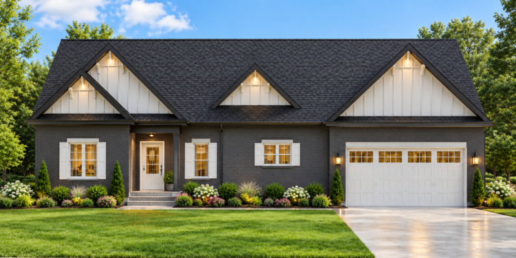2054 Sq Ft Modern Farmhouse Plan with 3 Bedrooms, 2.5 Bathrooms, and a 2-Car Garage