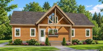 1356 Sq Ft Cottage House Plan with 2 Bedrooms, 2 Bathrooms, and a Home Office