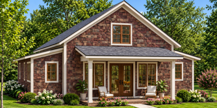 1049 Sq Ft Cottage House Plan with 2 Bedrooms and 2 Bathrooms