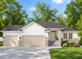 1808-Square-Foot Country Craftsman House Plan with Flexible Bedrooms and a 3-Car Garage