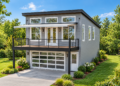 1405 Sq Ft Modern House Plan with 3 Bedrooms, 2 Bathrooms, and a 4-Car Garage