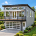 1405 Sq Ft Modern House Plan with 3 Bedrooms, 2 Bathrooms, and a 4-Car Garage