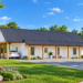 1120-Square-Foot Barn House Plan with 2 Bedrooms, 1 Bathroom, and a Spacious Front Porch